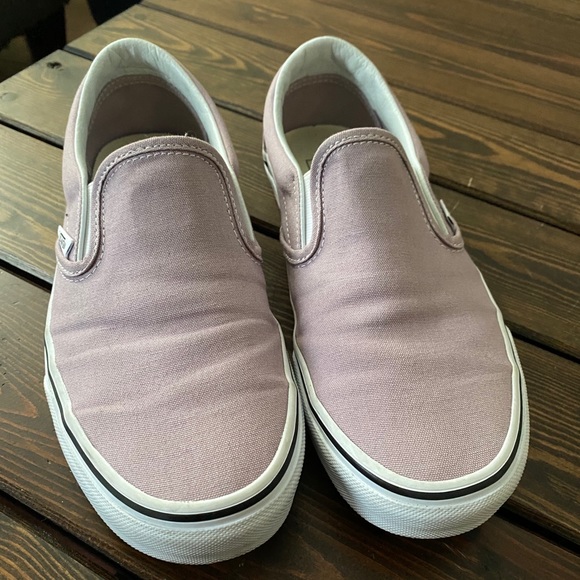 lavender slip on vans